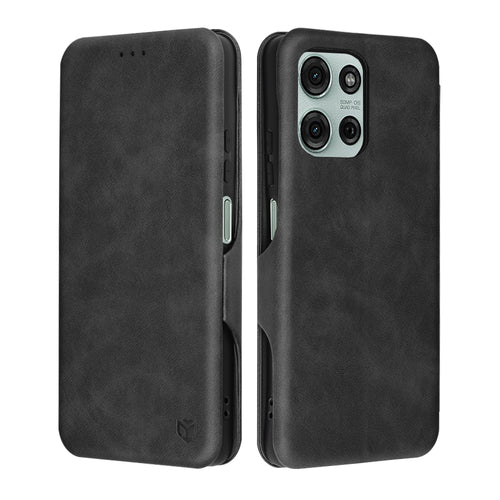 Husa pentru Motorola Moto G75, Techsuit Safe Wallet Plus, negru