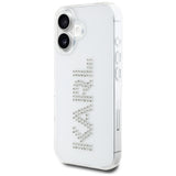Husa pentru iPhone 16, Karl Lagerfeld IML Rhinestones (KLHCP16SHKLSTDCT), transparenta