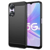 Husa pentru OPPO A58 5G, Techsuit Carbon Silicone, albastru