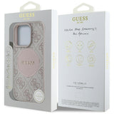 Husa pentru iPhone 16 Pro, Guess 4G Circle Classic Logo MagSafe (GUHMP16LP4PGRSGP), roz