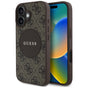Husa pentru iPhone 16, Guess 4G Circle Classic Logo MagSafe (GUHMP16SP4PGRSGW), maro
