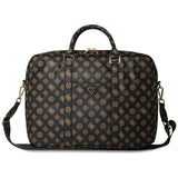 Geanta laptop Guess Bujor Logo triunghi (GUCB16PGPOSGNK), 16, Eco-Piele, Unisex, Detasabil Strap, Reglabil, negru