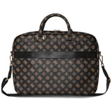 Geanta laptop Guess Bujor Logo triunghi (GUCB16PGPOSGNK), 16, Eco-Piele, Unisex, Detasabil Strap, Reglabil, negru