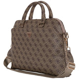 Geanta laptop Guess 4G Logo triunghi (GUCB15P4DPTW), 15, Eco-Piele, Zipper Pocket, Detasabil Strap, Reglabil, maro