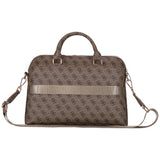 Geanta laptop Guess 4G Logo triunghi (GUCB15P4DPTW), 15, Eco-Piele, Zipper Pocket, Detasabil Strap, Reglabil, maro