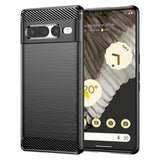 Husa pentru Google Pixel 7 Pro, Techsuit Carbon Silicone, negru