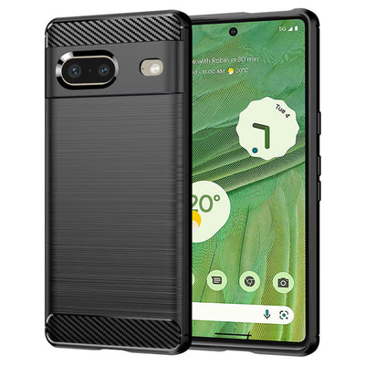 Husa pentru Google Pixel 7, Techsuit Carbon Silicone, negru