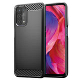 Husa pentru OPPO A54 5G, Techsuit Carbon Silicone, negru