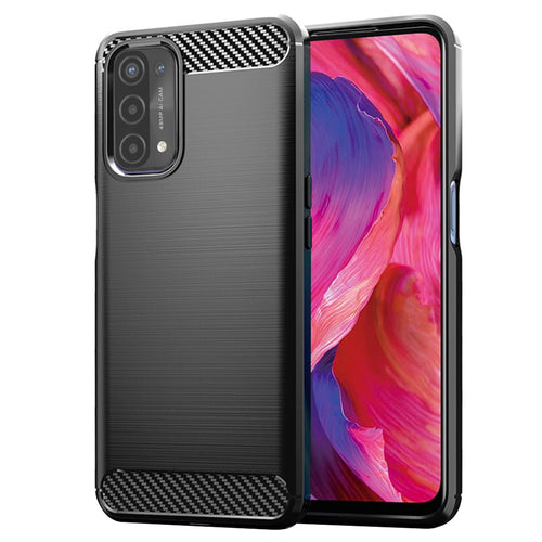 Husa pentru OPPO A54 5G, Techsuit Carbon Silicone, negru