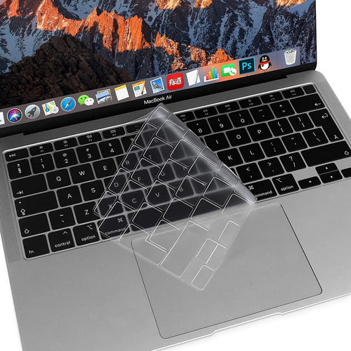 Techsuit Premium Folie Tastatura PureTypeX (KC1), Ultra Thin, pentru MacBook Air 13 (2020), Washable and Reusable, Clear