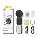 Suport auto Baseus cu Wireless Charging PrimeTrip C02 (C40169003211-00), Prindere magnetica pentru Bord, 15W, alb