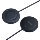 Incarcator wireless Baseus Magnetic Simple Mini4 (P10273300121-02), Universal, cu Stand, USB-C, Qi2, 15W, 1m, negru