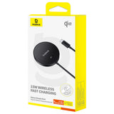Incarcator wireless Baseus Magnetic Simple Mini4 (P10273300121-02), Universal, cu Stand, USB-C, Qi2, 15W, 1m, negru