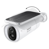 Camera de supraveghere Baseus Outdoor Camera Security S1 (S0SW002130), cu Solar Panel, 2K, 8GB, Two-way Audio, Vedere nocturna, 10.400mAh, alb