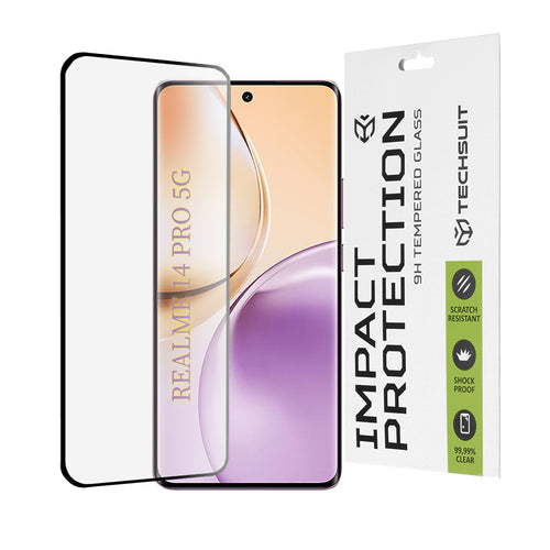 Folie de protectie pentru Realme 14 Pro, Techsuit 111D Full Cover / Full Glue Glass / 3D Curved Screen