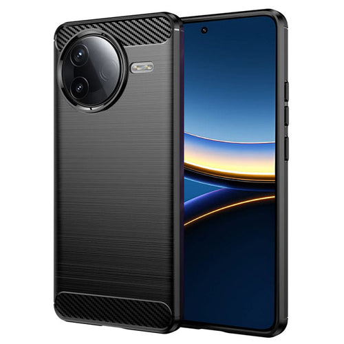Husa pentru Xiaomi POCO F7 Pro, Techsuit Carbon Silicone, negru
