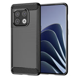 Husa pentru OnePlus 10 Pro, Techsuit Carbon Silicone, negru