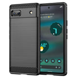 Husa pentru Google Pixel 6a, Techsuit Carbon Silicone, negru