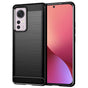 Husa pentru Xiaomi 12, Techsuit Carbon Silicone, negru