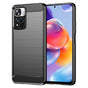 Husa pentru Xiaomi Redmi Note 11 Pro+ 5G, Techsuit Carbon Silicone, negru