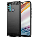 Husa pentru Motorola Moto G60, Techsuit Carbon Silicone, albastru