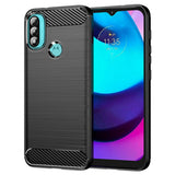 Husa pentru Motorola Moto E20, Techsuit Carbon Silicone, negru
