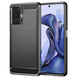 Husa pentru Xiaomi 11T, Techsuit Carbon Silicone, albastru