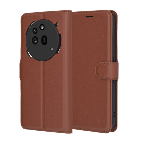 Husa pentru Nothing Phone (3a) Pro, Techsuit Leather Folio, maro