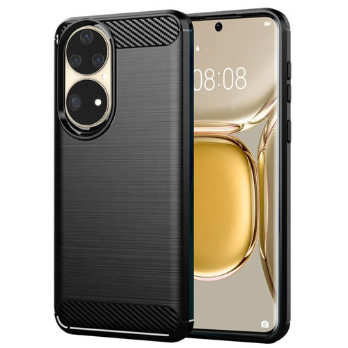Husa pentru Huawei P50 Pro, Techsuit Carbon Silicone, negru