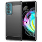 Husa pentru Motorola Edge 20, Techsuit Carbon Silicone, negru