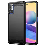 Husa pentru Xiaomi Redmi Note 10 5G, Techsuit Carbon Silicone, negru