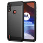 Husa pentru Motorola Moto E7 Power, Techsuit Carbon Silicone, negru