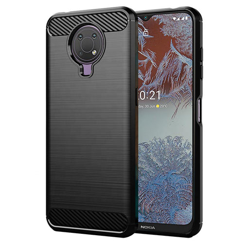 Husa pentru Nokia G10, Techsuit Carbon Silicone, negru