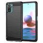 Husa pentru Xiaomi Redmi Note 10 4G, Techsuit Carbon Silicone, negru