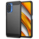 Husa pentru Xiaomi POCO F3, Techsuit Carbon Silicone, negru