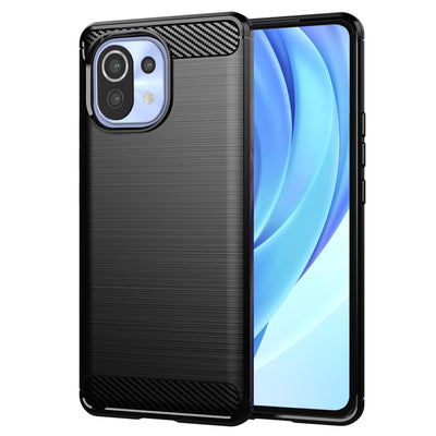Husa pentru Xiaomi Mi 11 Lite, Techsuit Carbon Silicone, negru