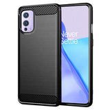 Husa pentru OnePlus 9, Techsuit Carbon Silicone, negru