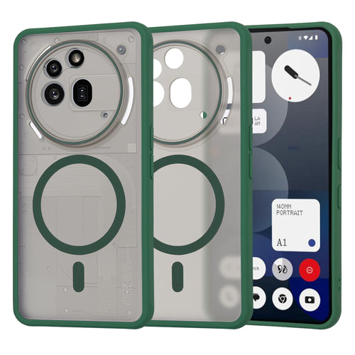 Husa pentru Nothing Phone (3a) Pro, Techsuit HaloFrost MagSafe Series, verde inchis