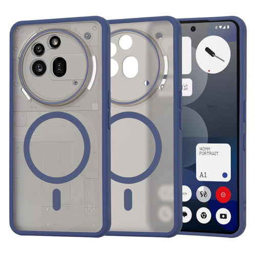 Husa pentru Nothing Phone (3a) Pro, Techsuit HaloFrost MagSafe Series, bleumarin