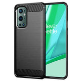 Husa pentru OnePlus 9 Pro, Techsuit Carbon Silicone, negru