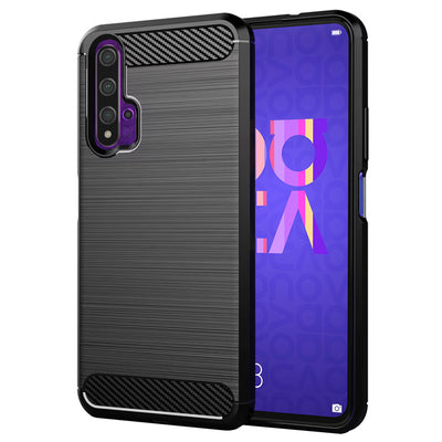Husa pentru Huawei Nova 5T, Techsuit Carbon Silicone, negru