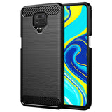Husa pentru Xiaomi Redmi Note 9 Pro, Techsuit Carbon Silicone, negru