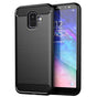 Husa pentru Samsung Galaxy A6 2018, Techsuit Carbon Silicone, negru