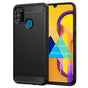 Husa pentru Samsung Galaxy M30s, Techsuit Carbon Silicone, negru
