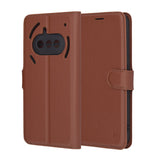 Husa pentru Nothing Phone (3a), Techsuit Leather Folio, maro