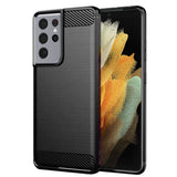 Husa pentru Samsung Galaxy S21 Ultra 5G, Techsuit Carbon Silicone, albastru