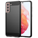 Husa pentru Samsung Galaxy S21 5G, Techsuit Carbon Silicone, negru