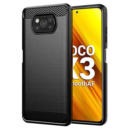Husa pentru Xiaomi POCO X3 Pro, Techsuit Carbon Silicone, negru