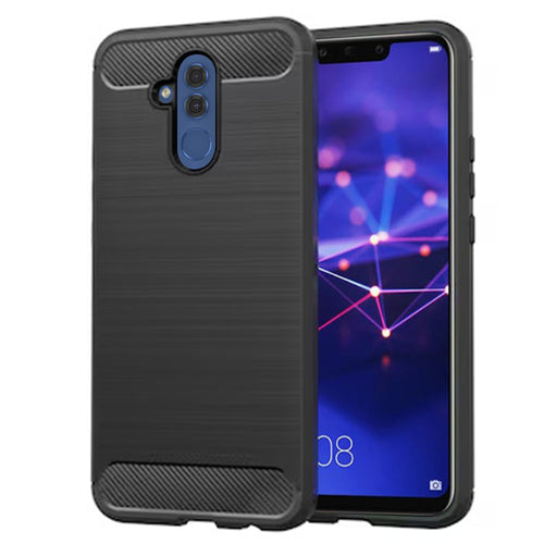 Husa pentru Huawei Mate 20 Lite, Techsuit Carbon Silicone, negru