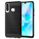Husa pentru Huawei P30 Lite, Techsuit Carbon Silicone, albastru